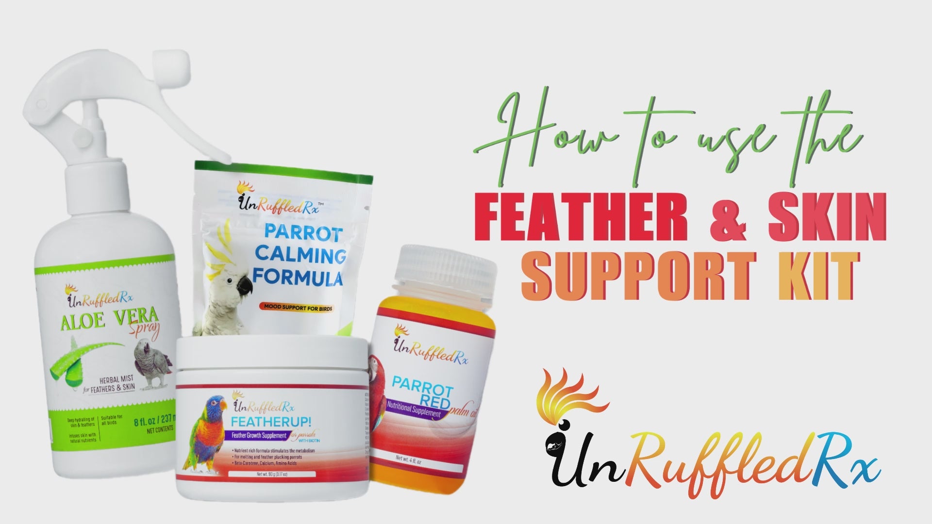 Parrot feather and skin wellness bundle – support for plucking, dryness, and irritation