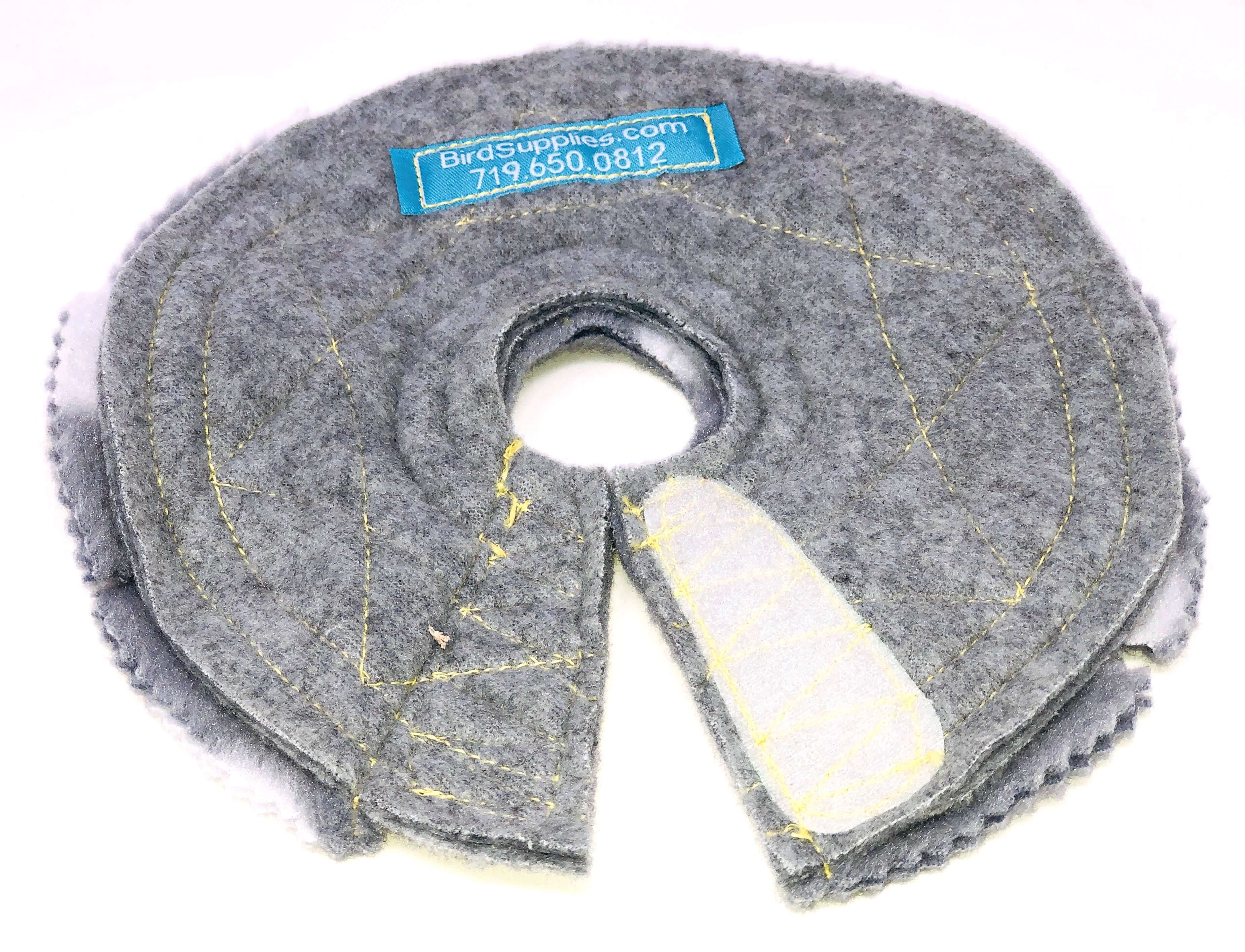 Gray Velcro Cone Bird Collar