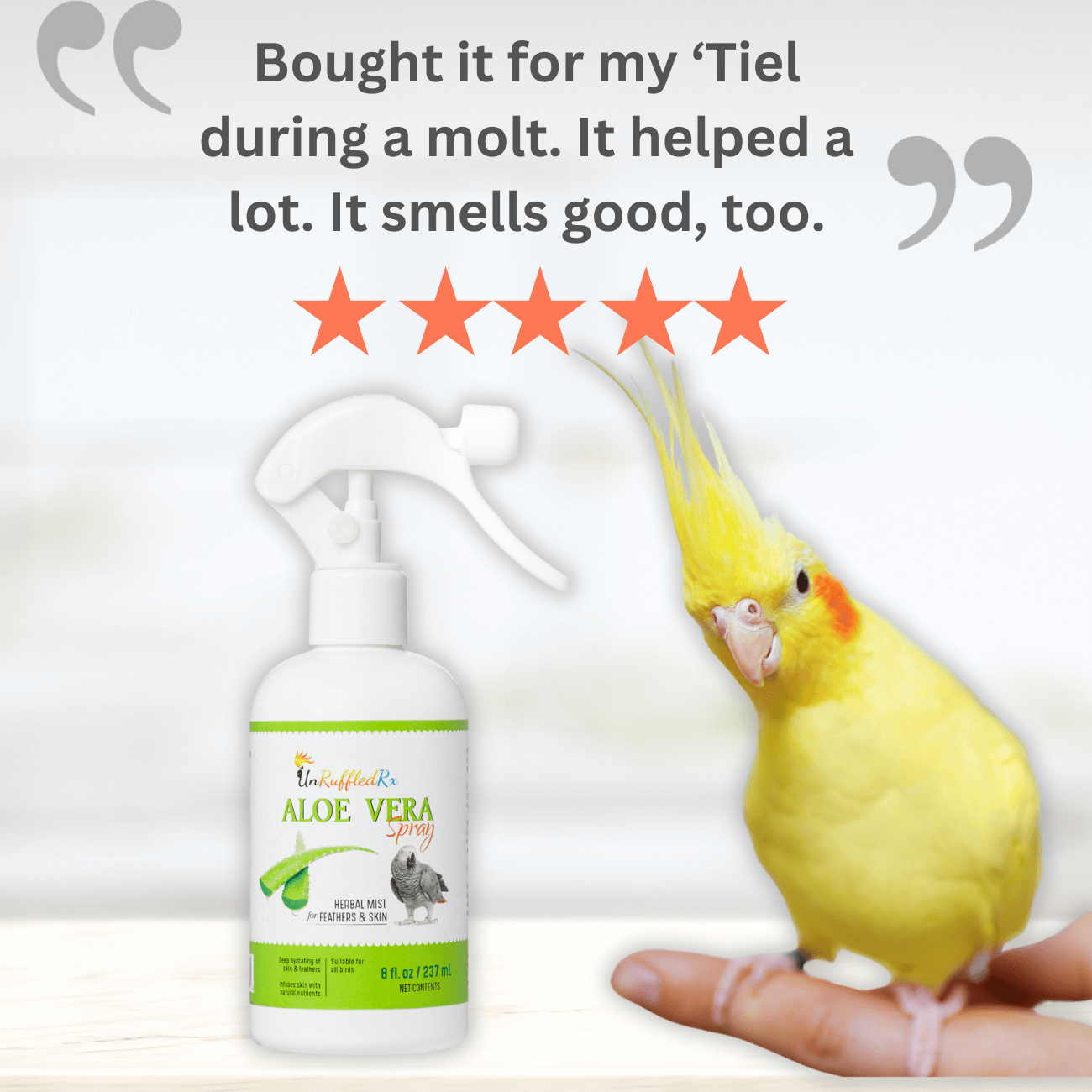 Aloe Vera Spray for Birds testimonial