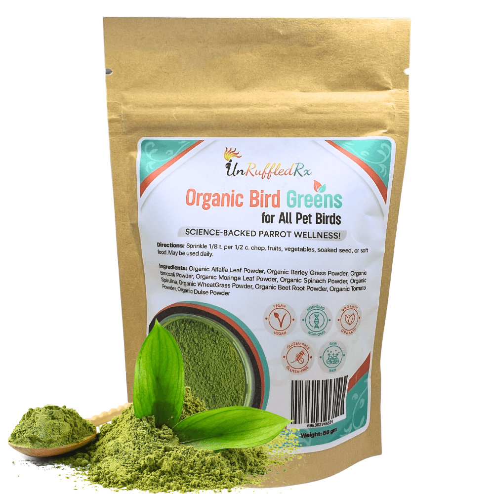 Organic Bird Greens Powder – Nutrient-Rich Superfood for All Pet Birds