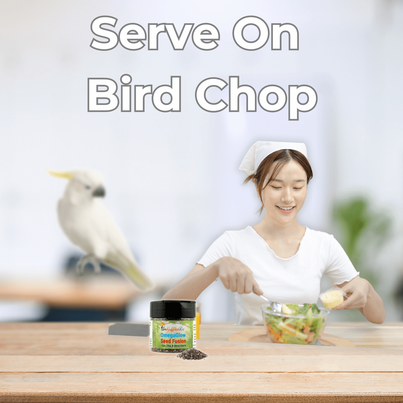 OmegaGlow Bird Chop Topper – Superfood for Feathers & Skin